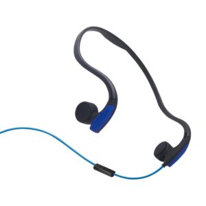 Rear Hanging Wire-Controlled Bone Conduction Outdoor Sports Headphone(Blue) (OEM)