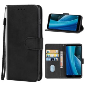 Leather Phone Case For Sharp Aquos Sense 3 Plus(Black) (OEM)