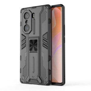 For Honor 60 Supersonic PC + TPU Phone Case with Holder(Black) (OEM)