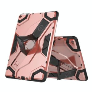For iPad Air 2 / iPad 6 Escort Series TPU + PC Shockproof Protective Case with Holder(Rose Gold) (OEM)