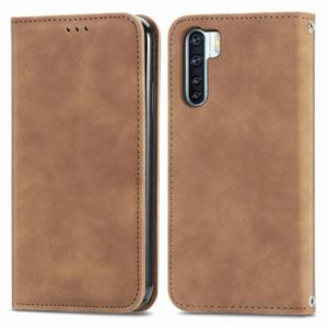 Retro Skin Feel Business Magnetic Horizontal Flip Leather Case With Holder & Card Slots & Wallet & Photo Frame For OPPO F15(Brown) (OEM)