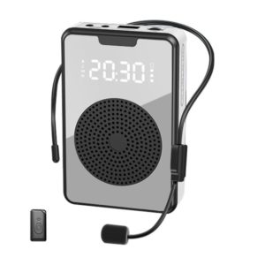 ZXL-H3 Portable Teaching Microphone Amplifier with Time Display, Spec: Wireless Version (Black) (OEM)