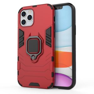 For iPhone 12 / 12 Pro Shockproof PC + TPU Protective Case with Magnetic Ring Holder(Red) (OEM)