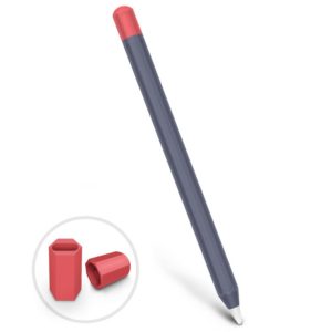 For Apple Pencil 1 Stylus Touch Pen Split Contrast Color Silicone Protective Case(Midnight Blueberry) (OEM)