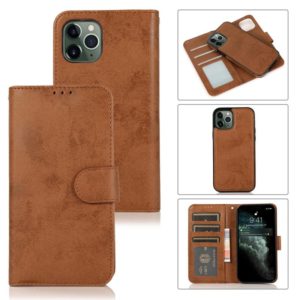 For iPhone 12 mini KLT888-2 Retro 2 in 1 Detachable Magnetic Horizontal Flip TPU + PU Leather Case with Holder & Card Slots & Photo Frame & Wallet(Brown) (OEM)