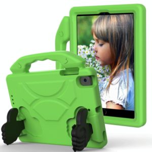 For iPad Mini 5/4/3/2/1 EVA Material Children Flat Anti Falling Cover Protective Shell With Thumb Bracket(Green) (OEM)