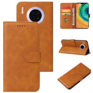 For Huawei Mate 30 Calf Texture Buckle Horizontal Flip Leather Case with Holder & Card Slots & Wallet(Khaki) (OEM)