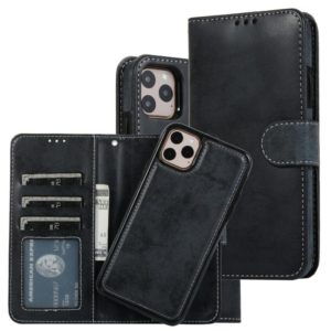 For iPhone 11 Pro Max KLT888-2 Retro 2 in 1 Detachable Magnetic Horizontal Flip TPU + PU Leather Case with Holder & Card Slots & Photo Frame & Wallet(Black) (OEM)