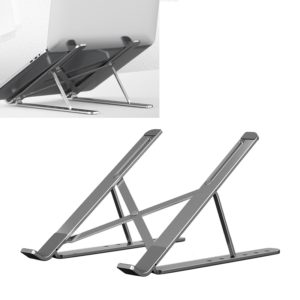 Portable Adjustable Laptop Stand Desktop Lifting Height Increase Rack Folding Heat Dissipation Holder, Style: Ordinary(Grey) (OEM)