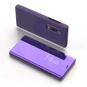 For Galaxy A70e Plated Mirror Horizontal Flip Leather Case with Holder(Purple Blue) (OEM)