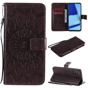 For OPPO A52 / A72 / A92 Sun Embossing Pattern Horizontal Flip Leather Case with Card Slot & Holder & Wallet & Lanyard(Brown) (OEM)