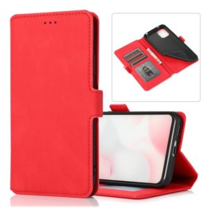 For Xiaomi Mi 10 Lite Retro Magnetic Closing Clasp Horizontal Flip Leather Case with Holder & Card Slots & Photo Frame & Wallet(Red) (OEM)