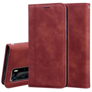 For Huawei P40 Pro Frosted Business Magnetic Horizontal Flip PU Leather Case with Holder & Card Slot & Lanyard(Brown) (OEM)