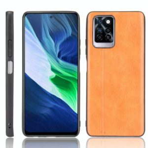 For Infinix Note 10 Pro / X695 Sewing Cow Pattern Skin Phone Case(Orange) (OEM)