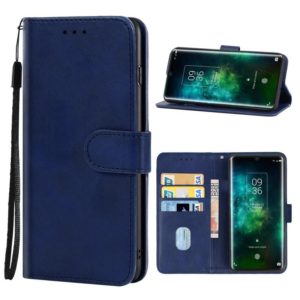 Leather Phone Case For TCL 10 Pro(Blue) (OEM)