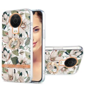 For Nokia G20 / G10 Ring IMD Flowers TPU Phone Case(Green Gardenia) (OEM)