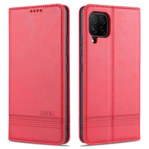 For Samsung Galaxy A42 5G AZNS Magnetic Calf Texture Horizontal Flip Leather Case with Card Slots & Holder & Wallet(Red) (AZNS) (OEM)