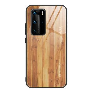 For Huawei P40 Pro Wood Grain Glass Protective Case(M03) (OEM)