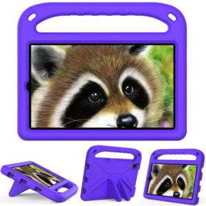 For Samsung Galaxy Tab A 8.4 2020 SM-T307U Handle Portable EVA Shockproof Anti Falling Protective Case with Triangle Holder(Purple) (OEM)