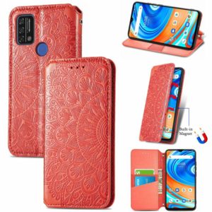 For UMIDIGI A9 Blooming Mandala Embossed Pattern Magnetic Horizontal Flip Leather Case with Holder & Card Slots & Wallet(Red) (OEM)