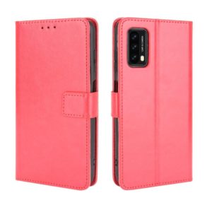 For Blackview A90 Crazy Horse Texture Horizontal Flip Leather Case with Holder & Card Slots & Lanyard(Red) (OEM)
