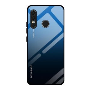 For Huawei P30 Lite Gradient Color Glass Case(Blue) (OEM)
