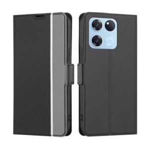 For OnePlus Ace Racing Twill Texture Side Button Leather Phone Case(Black) (OEM)