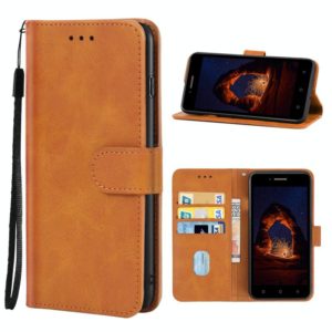 For Tecno P12 Leather Phone Case(Brown) (OEM)