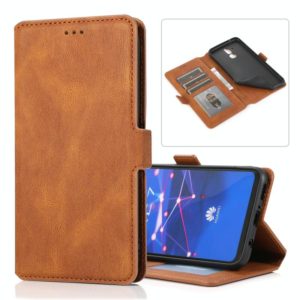 For Huawei Mate 20 Lite Retro Magnetic Closing Clasp Horizontal Flip Leather Case with Holder & Card Slots & Photo Frame & Wallet(Brown) (OEM)