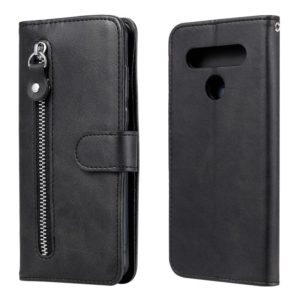 For LG K41S / K51S Fashion Calf Texture Zipper Horizontal Flip Leather Case with Holder & Card Slots & Wallet(Black) (OEM)