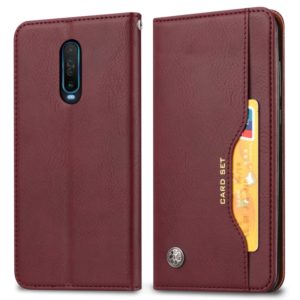 For Xiaomi Redmi K30 Knead Skin Texture Horizontal Flip Leather Case with Photo Frame & Holder & Card Slots & Wallet(Wine Red) (OEM)
