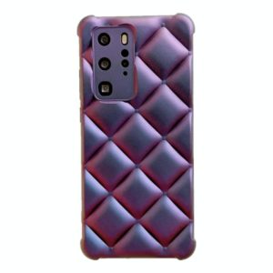For Huawei P40 Pro Rhombic Texture Chameleon TPU Phone Case(Purple) (OEM)