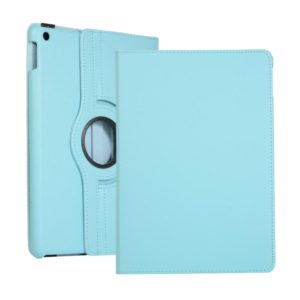 For Lenovo M10 Plus 3rd Litchi Texture 360 Degrees Rotation Leather Tablet Case with Holder(Light Blue) (OEM)