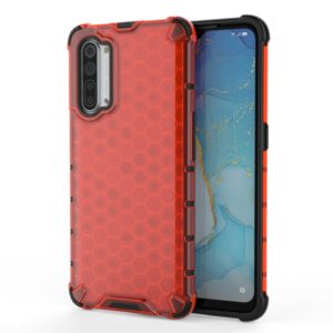 For OPPO Reno3 5G Shockproof Honeycomb PC + TPU Case(Red) (OEM)