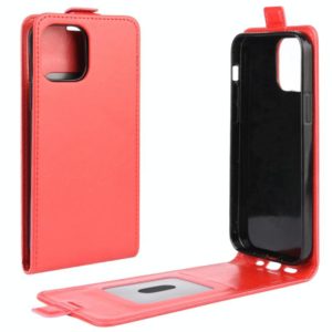 For iPhone 12 mini R64 Texture Single Vertical Flip Leather Protective Case with Card Slots & Photo Frame(Red) (OEM)
