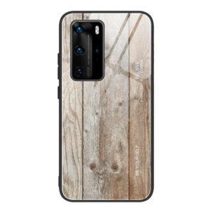 For Huawei P40 Wood Grain Glass Protective Case(M04) (OEM)