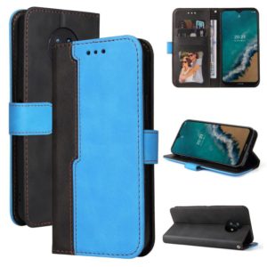 For Nokia G50 Business Stitching-Color Horizontal Flip PU Leather Phone Case(Blue) (OEM)