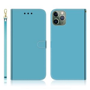 For iPhone 11 Pro Imitated Mirror Surface Horizontal Flip Leather Case with Holder & Card Slots & Wallet & Lanyard(Blue) (OEM)
