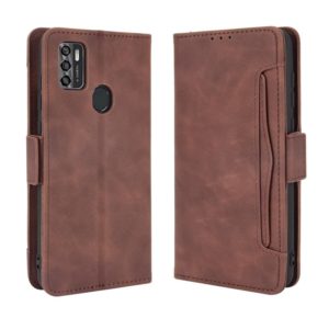 For ZTE Blade A7s 2020 Skin Feel Calf Pattern Horizontal Flip Leather Case with Holder & Card Slots & Photo Frame(Brown) (OEM)
