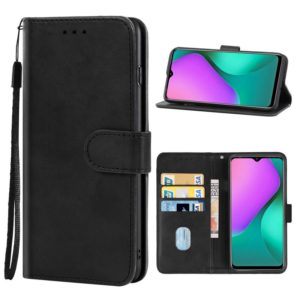 Leather Phone Case For Infinix Hot 10 Play(Black) (OEM)