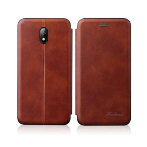 For Xiaomi Redmi 8A Integrated Electricity Pressing Retro Texture Magnetic TPU+PU Leather Case with Card Slot & Holder(Rose Gold) (OEM)