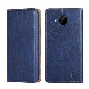 For Nokia C20 Plus Gloss Oil Solid Color Magnetic Leather Phone Case(Blue) (OEM)