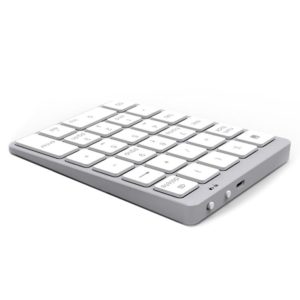 N960 Ultra-thin Universal Aluminum Alloy Rechargeable Wireless Bluetooth Numeric Keyboard (Silver) (OEM)