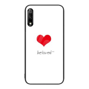 For Honor 9X Colorful Painted Glass Phone Case(Red Heart) (OEM)