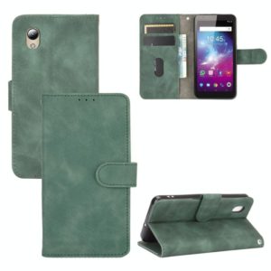 For ZTE Blade A3 Lite Solid Color Skin Feel Magnetic Buckle Horizontal Flip Calf Texture PU Leather Case with Holder & Card Slots & Wallet(Green) (OEM)