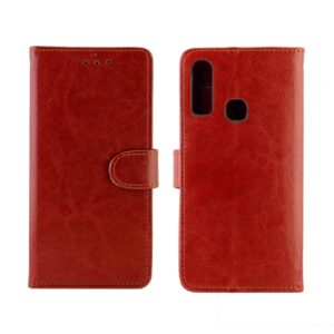 For Vivo U10 / Y17 Crazy Horse Texture Horizontal Flip Leather Case with Holder & Card Slots & Wallet & Photo Frame(Brown) (OEM)