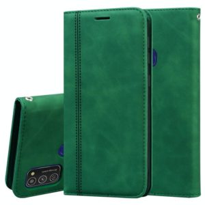 For Samsung Galaxy M21 Frosted Business Magnetic Horizontal Flip PU Leather Case with Holder & Card Slot & Lanyard(Green) (OEM)