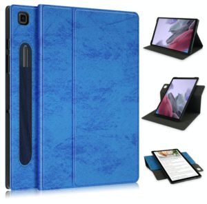For Samsung Galaxy Tab A7 Lite 8.7 2021 T220 / T225 Solid Color 360 Degrees Rotation Tablet Leather Case with Holder(Dark Blue) (OEM)