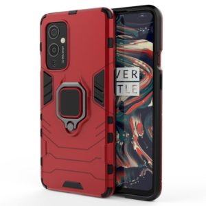 For OnePlus 9 PC + TPU Shockproof Protective Case with Magnetic Ring Holder(Red) (OEM)