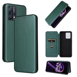 For OnePlus Nord CE 2 Lite 5G Carbon Fiber Texture Flip Leather Phone Case(Green) (OEM)
